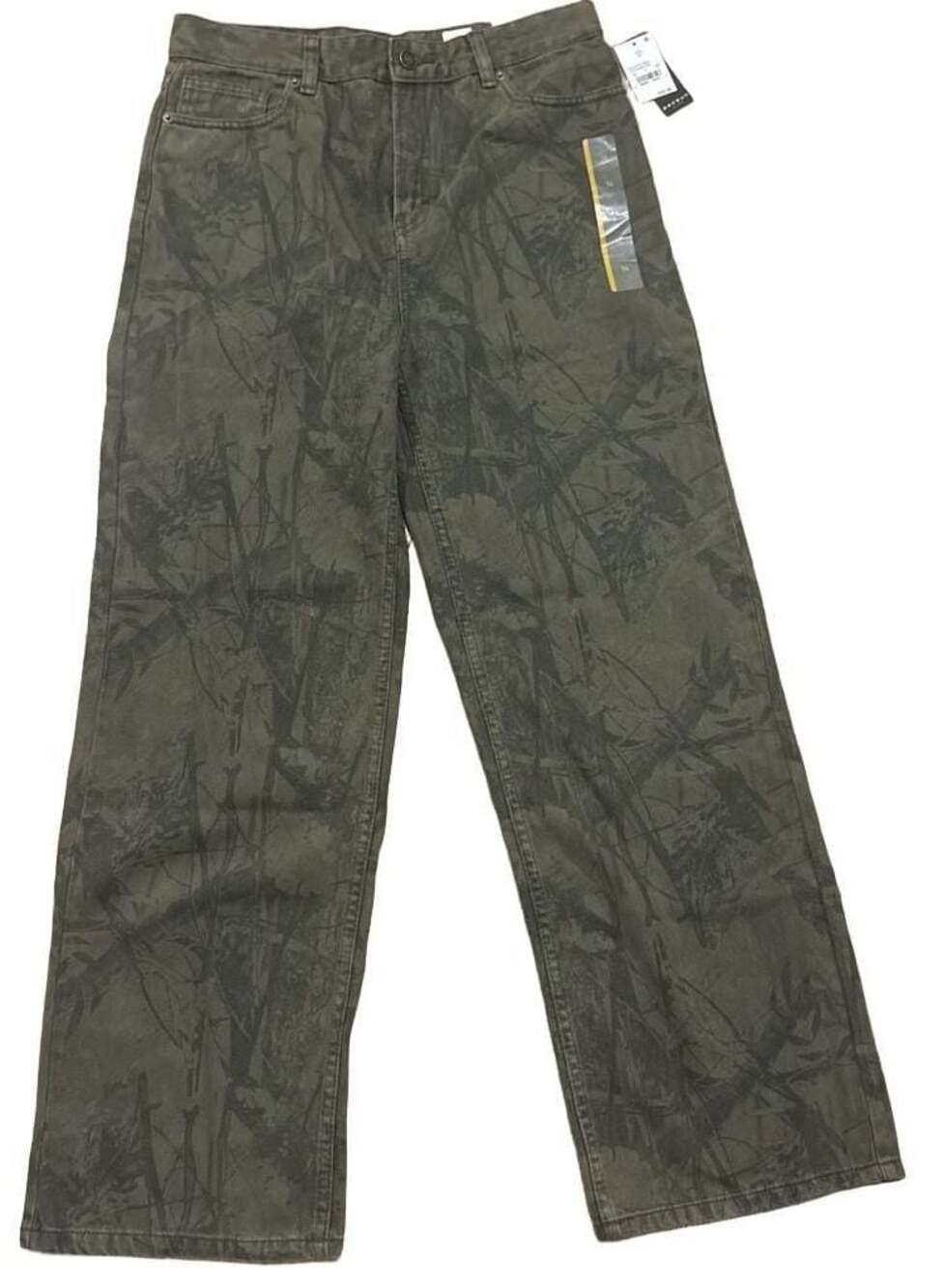 PacSun Kids Baggy Camo Jeans Pants Green Woodland Print Size 14 NWT
